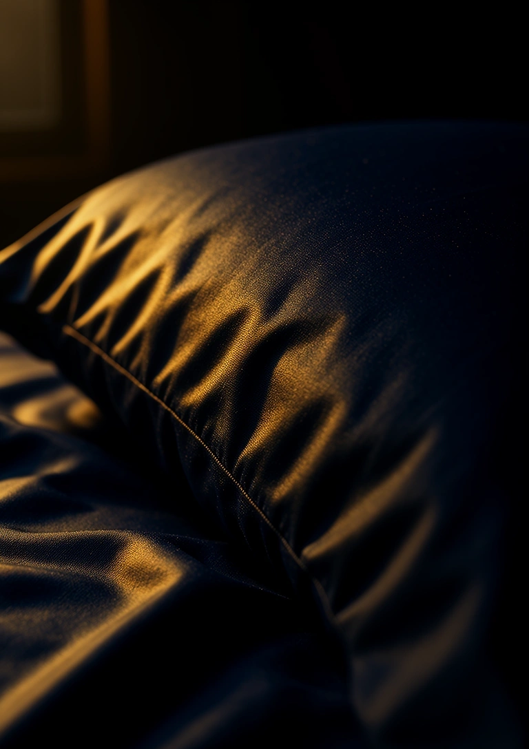Detail eines Seidenkissens